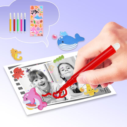 ASTGMI Children's Instant Camera, 2.4 Inch 1080P Children's Selfie Camera with Printing Paper and 32GB Card, Toy Christmas Gift Child and Girl 3 4 5 6 7 8 Years (Purple)